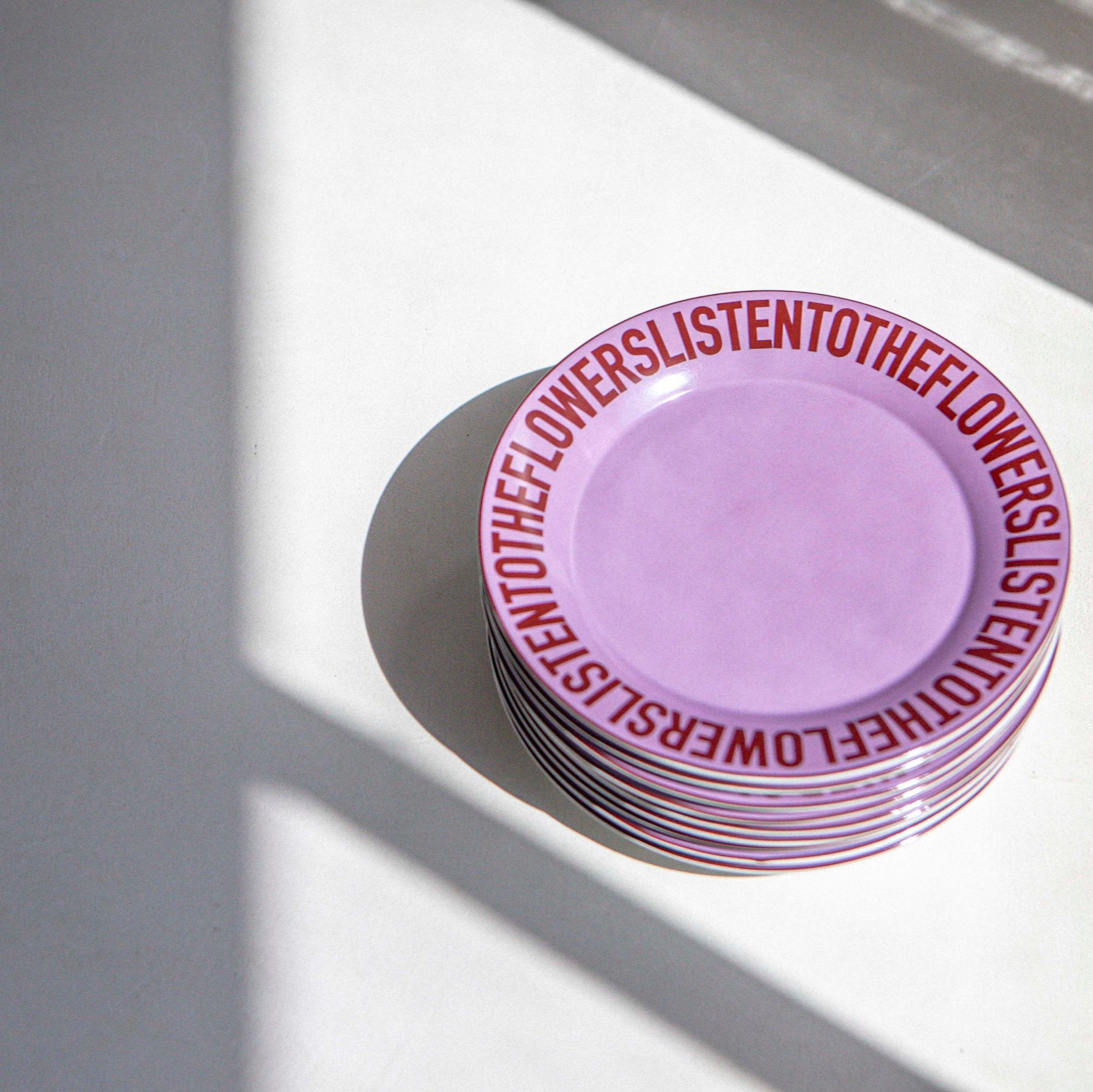 purple ceramic plates