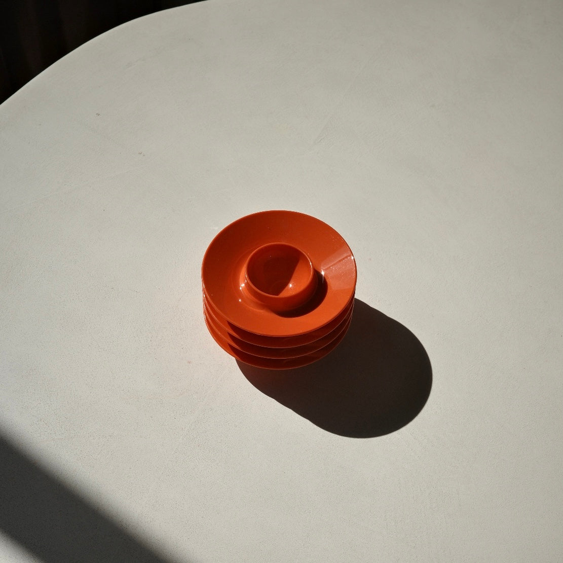 THE VINTAGE ROSTI DENMARK MEPAL ORANGE EGG CUPS