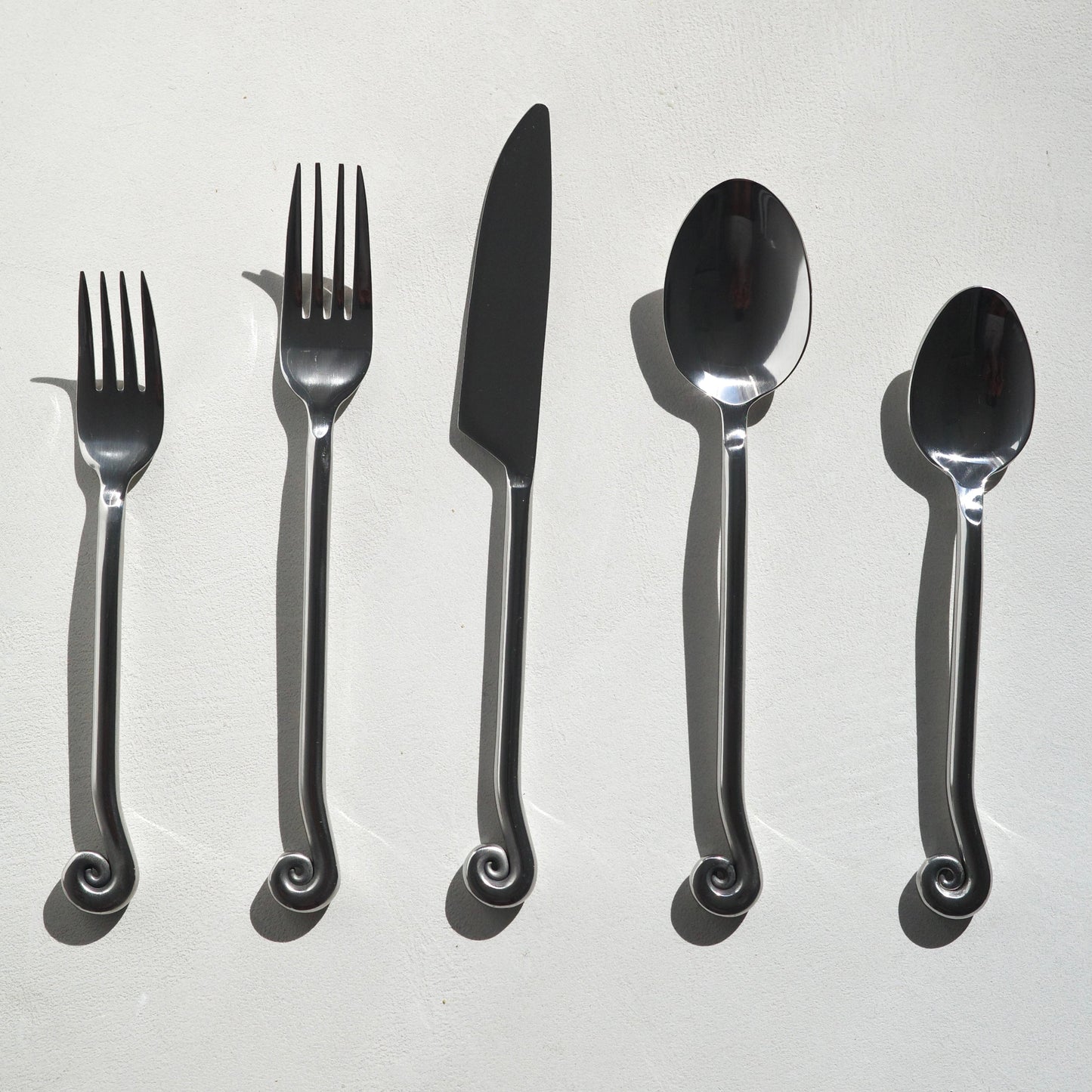 Metal Cutlery Set with Spiral ends