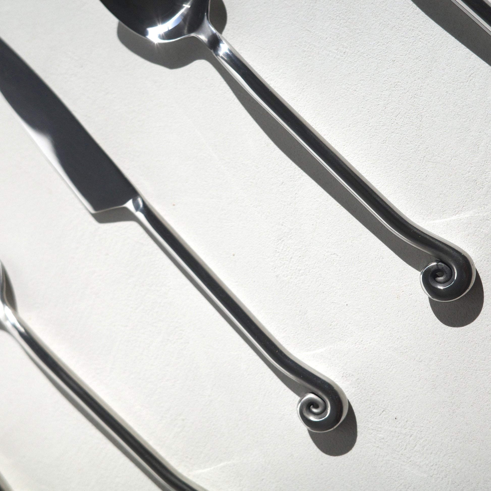 Metal Cutlery Set with Spiral ends