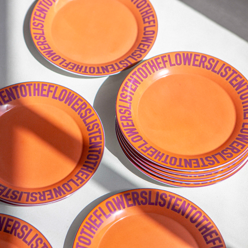 ORANGE CERAMIC PLATES